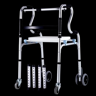 德国步行器老人手推车可坐带轮折叠助步器老年人R行走辅助训练走