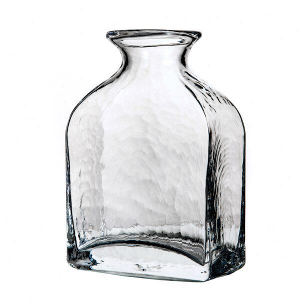 山年日式 扁玻璃花瓶店日式 西纹老十纹瓶大号款  桌面五锤锤