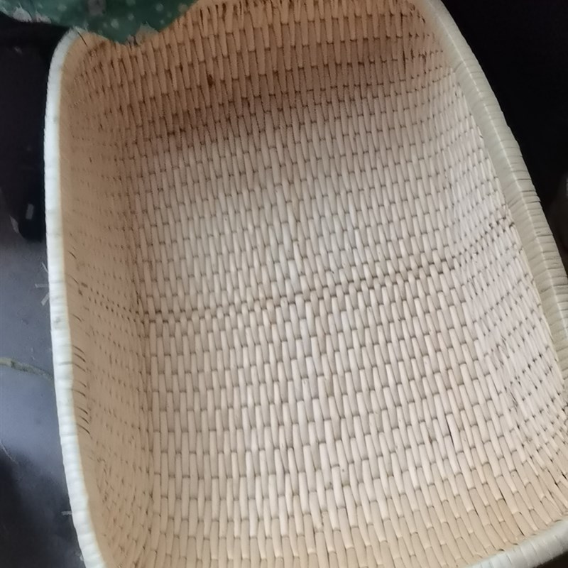 柳编笸箩藤编收纳簸箩簸箕馒头筐C家用干果货馍卤菜柳条饼筐长方