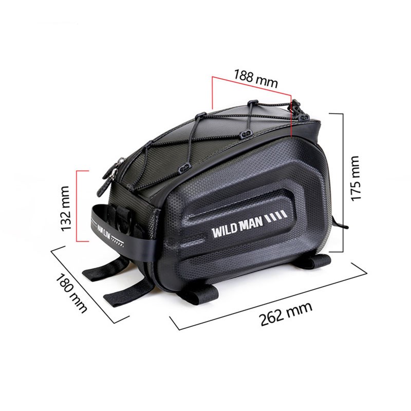 电动车后座包硬壳山地自行车包z大容量后货架包驮包代驾折叠车包