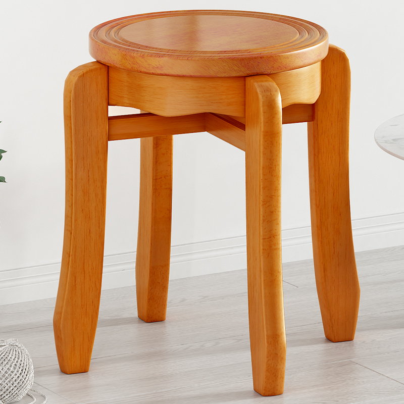 实木圆凳餐桌凳子家用木凳仿古艺术凳茶几凳矮凳S曲木板凳包邮整