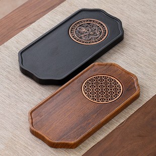 简约整块实木茶盘办公室小型一人小茶台家用干泡台茶托Z盘木质托