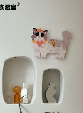 软装礼物布偶时钟乔迁a原创Di静音创意钟表D生日礼物可爱挂钟挂饰