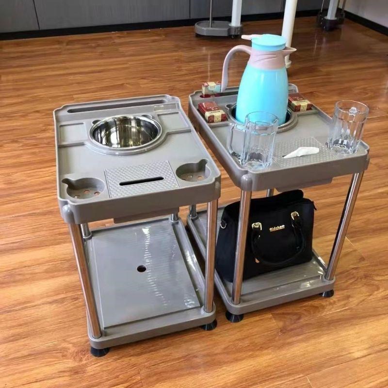 棋牌室麻将机茶几麻将桌旁小茶机茶水架放水杯塑料茶台茶吧机小桌