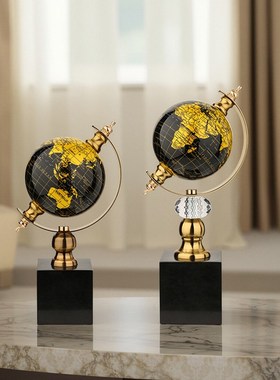 跨境轻奢客厅地球仪办公室摆件高级感家居装饰品酒店大堂工艺品