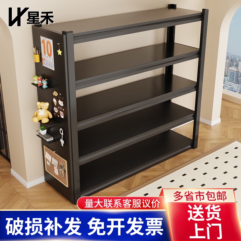加厚家用货架置物架多层收纳架落地杂物架厨房仓库阳台碳钢储物架