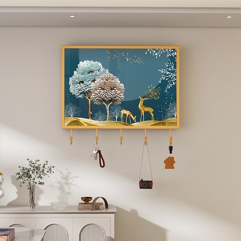 多功能电表箱装饰画弱电箱装饰遮挡创意置物挂钩电闸盒挂画带挂钩