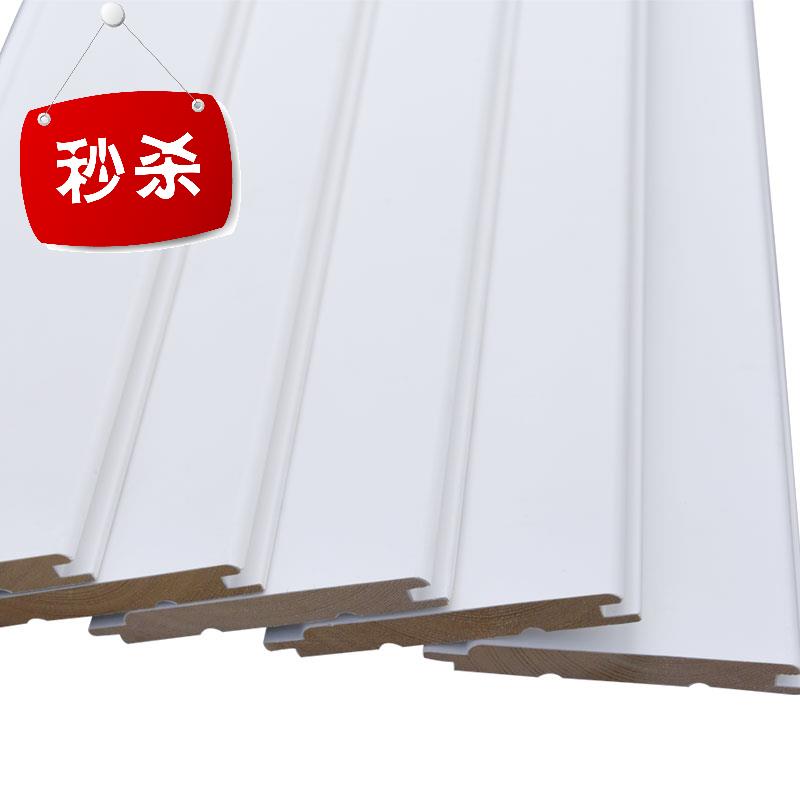 吊顶扣板桑拿板i白色实木烤漆樟子松免漆墙裙护墙板背景墙装饰m板