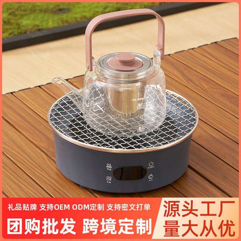 金正电陶炉围炉煮茶炉茶具套装小型加厚带把茶壶家用泡茶电烤炉