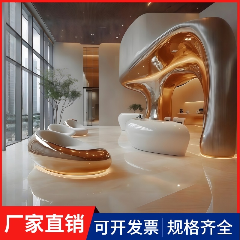 抽象户外门头动物彩绘景观卡通人物几何酒店公园玻璃钢雕塑定制