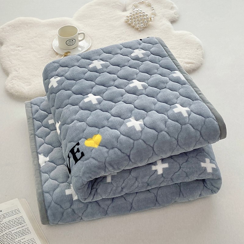 a类牛奶绒床单单件加绒毛绒毯加厚防滑1米L8一八二5珊瑚绒毛毯床