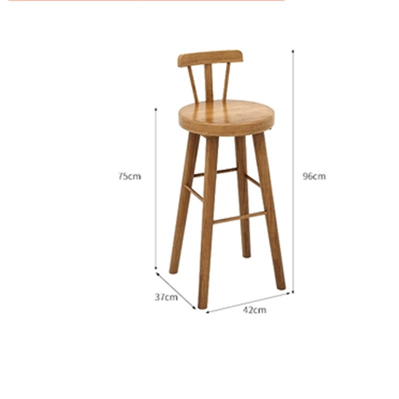 实木吧台桌椅家用原木色高脚桌长条窄桌阳M台简约现代靠墙桌椅组