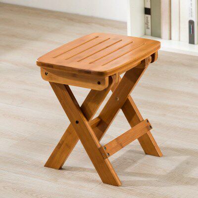 简易板凳卧室折叠凳加厚矮凳楠竹便携方凳家用餐凳子现代简约休闲
