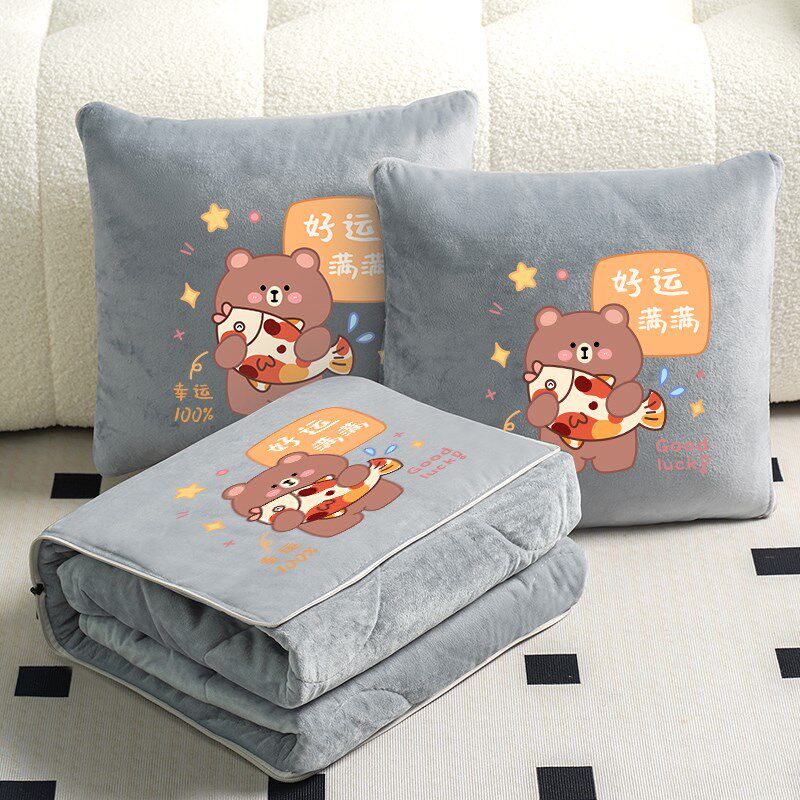 两用二合一加g厚抱枕被子折叠办公室午睡枕头毯子汽车沙发靠枕车