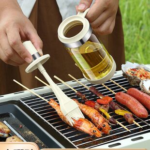 烧烤神器刷专用耐高温小玻璃油刷户外工具油刷硅胶油刷一体式子瓶