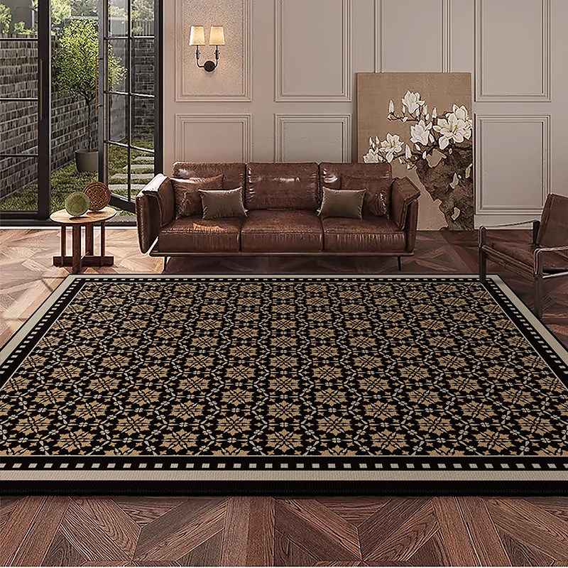 中古风地毯高级感j复古客厅沙发茶几毯子房间防滑防污床边地垫加