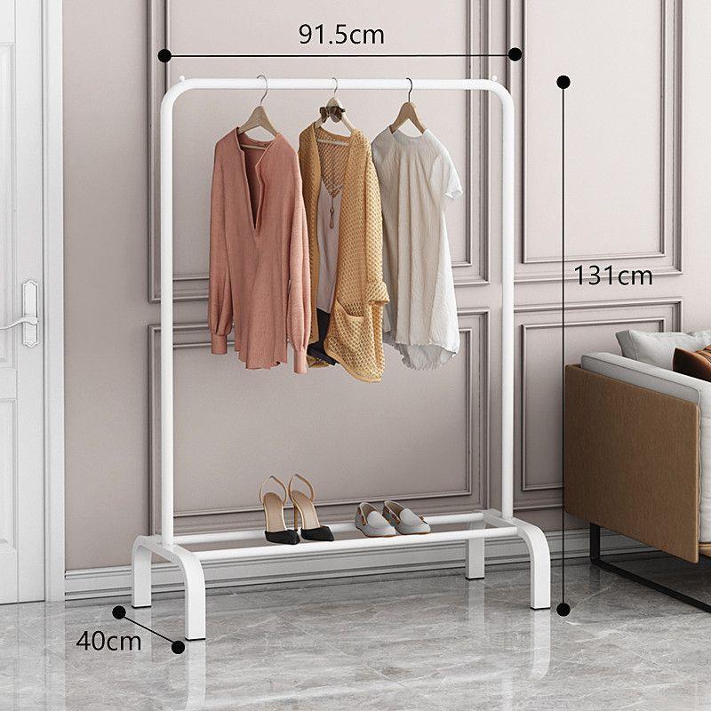 加厚家用304不锈钢晾衣架落地卧室折叠J型室外阳台单杆式架子伸缩