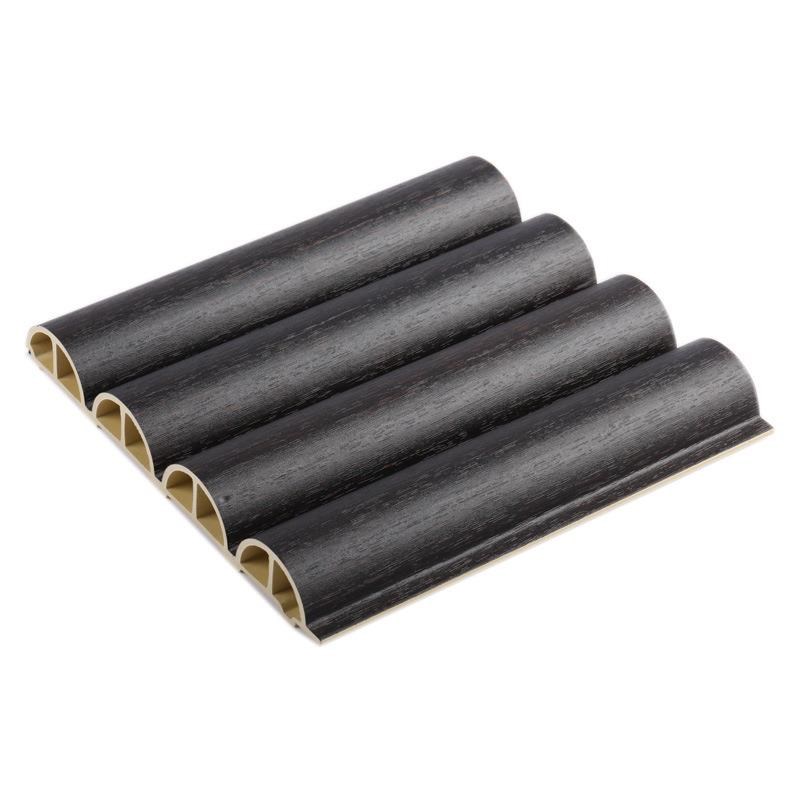 生态木内圆格栅板异形内瓦波浪长城板半圆护墙P板墙裙绿可木背景