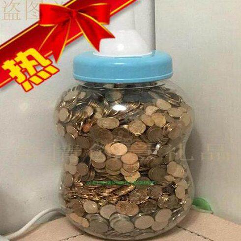 透明创意家居奶瓶六存钱罐不可取大容量存钱罐礼塑料超大号一透明