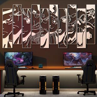 海贼王挂画电竞屋房间布置二次元 饰品动漫海报贴纸 男生卧室墙面装