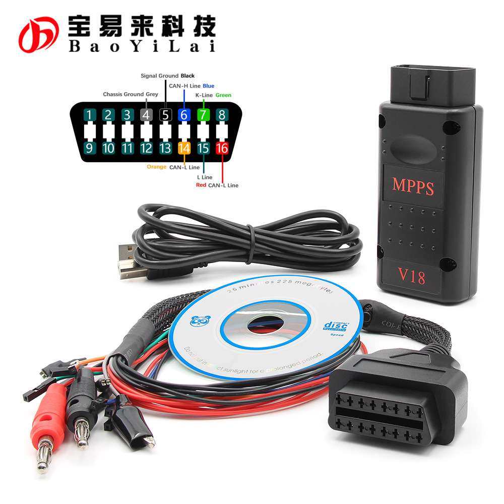 MPPS V18 TRICORE MULTIBOOT  with ecu Breakout Tricore Cable