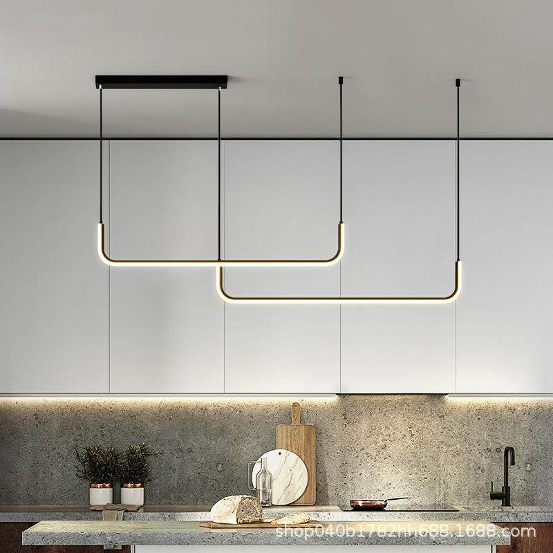 北欧新款长条吊灯店铺商用收银前台中岛吧台创意个性吊灯餐厅灯,家装灯饰光源,智能吊灯,淘宝优惠券,粉丝福利购,淘宝优惠卷