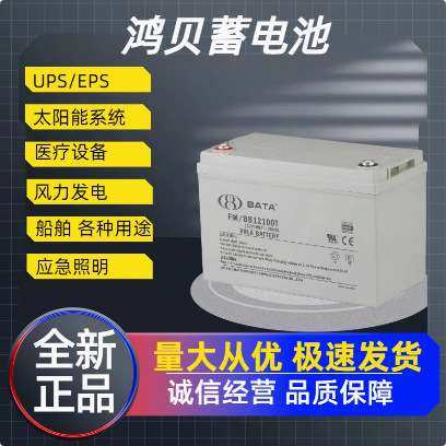 BATA鸿贝蓄电池FM/BB1224T鸿贝12V24AH免维护蓄电池 现货供应