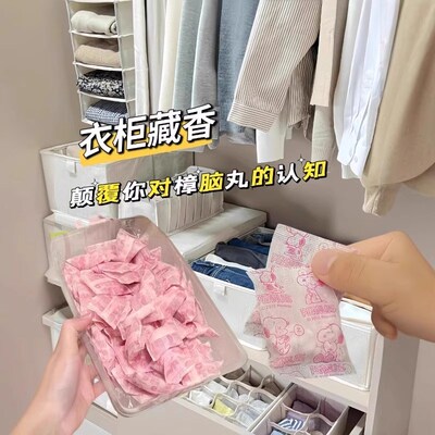 樟脑丸花香款衣柜防霉除味防潮家用天然非无毒防虫防蛀蟑螂除臭味