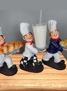 自助餐台装饰摆件 酒店吧台装饰品摆件 创意 奶茶店厨师摆件