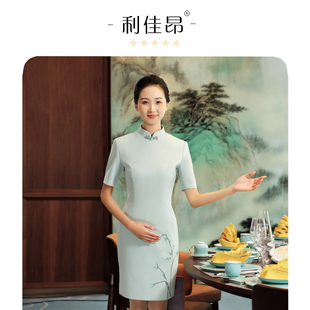 利佳昂酒店前台接待收银餐厅餐饮经理职业套装女服务员工作服定制