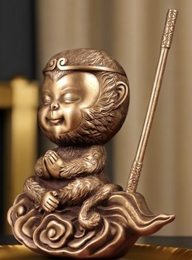 黄铜孙悟空摆件家居摆设齐天大圣工艺品斗战胜佛像铜猴子摆件