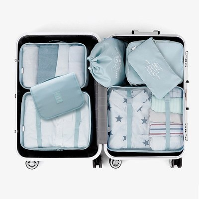 7PCS Compression Packing Cubes Travel Luggage Organizer bag