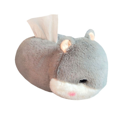 车载抽纸盒网红家用创意毛绒可爱汽车用扶手箱纸抽盒餐巾纸纸巾盒