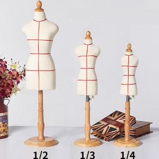 立体裁剪人台女二分之一裁剪模特学生教学小人台迷你1比2人台