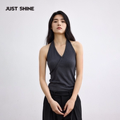 时晒挂脖小吊带美背外穿高级感辣妹抹胸上衣修身 JUST SHINE 背心