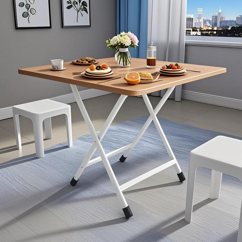 折叠桌小方桌家用折叠餐桌吃饭桌便携正方形饭桌简约桌子出租房