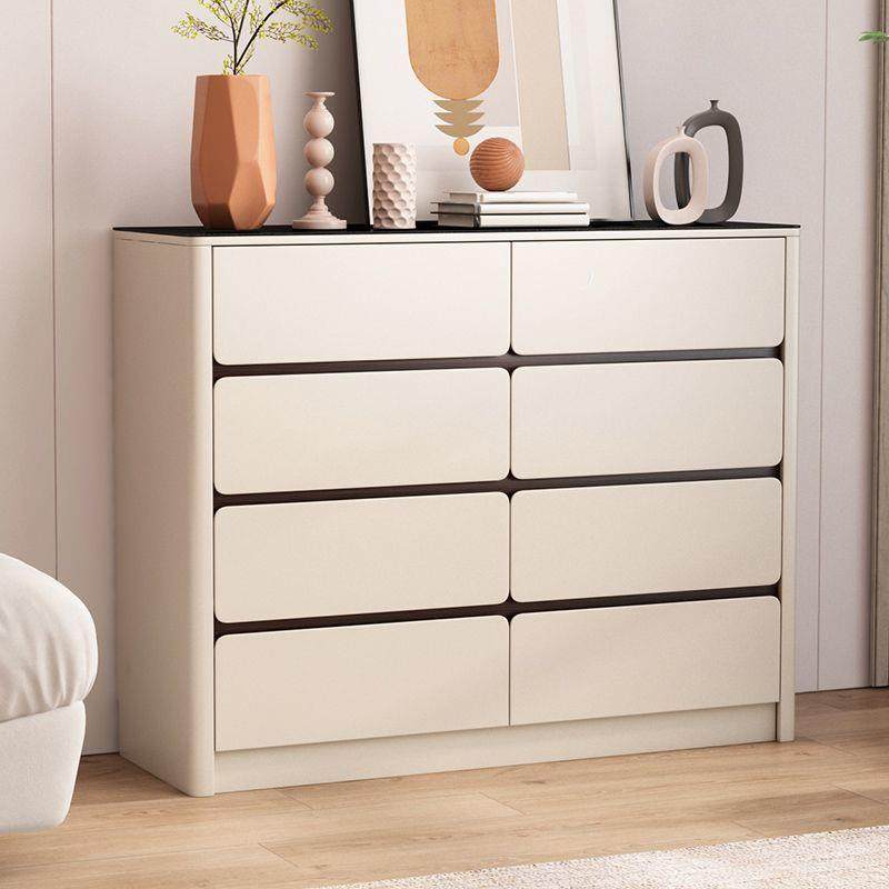 Baymak奶油风五斗柜轻奢客厅靠墙六斗柜简约现代收纳储物柜子烤漆