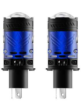 M01Y直插大灯单led汽车带前大灯单杯电机H4直射鱼眼灯泡双光透镜