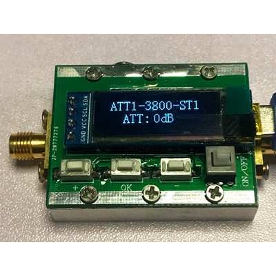 射频程控衰减器0-31dB可调1dB步进/ 退1-3800MHz CNC外壳 PC可控