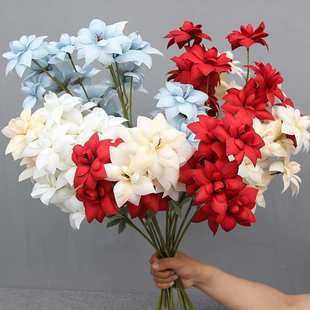 新款婚庆仿真花材夕颜花婚礼堂布置酒店场景手工插花花艺装饰吊顶