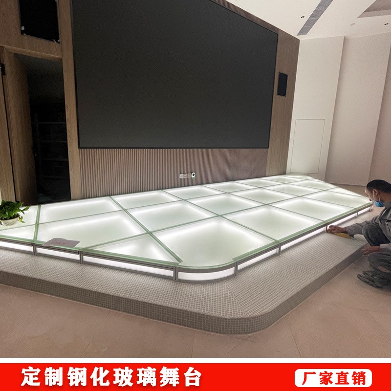 玻璃舞台发光地台婚庆走秀T台钢琴T台KTV驻唱舞台汽车展台