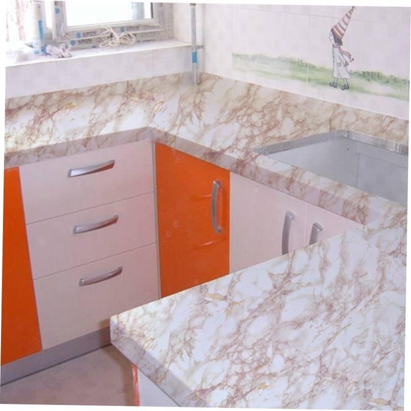 2023 Thick marble sticker wallpaper self adhesive kitchen
