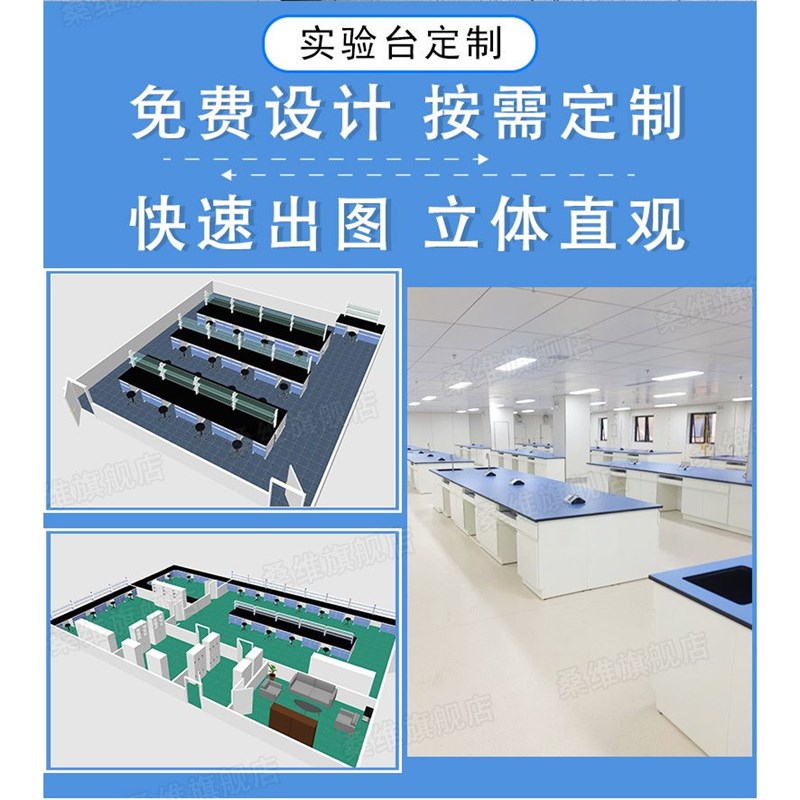 实验室实验台全钢钢木实验台工作台304不锈钢PP中央台化学实验桌