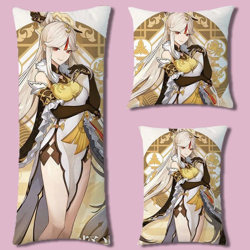 原神周边等身抱枕头刻晴海报优菈同人形玩偶娃娃心海凝光来图定制