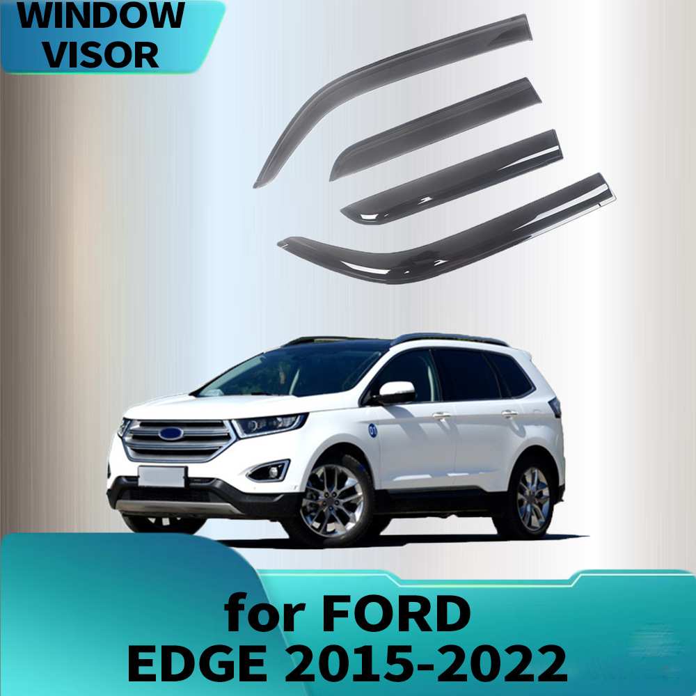 适用福特FORD EDGE 2015-2022晴雨挡侧窗导流板雨眉加厚注塑透光