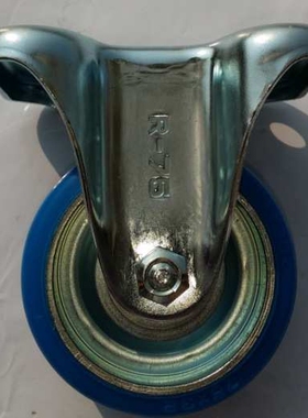 SKM-75 VU 3寸蓝色聚氨酯固定轮 孔距63x40 mm  南星