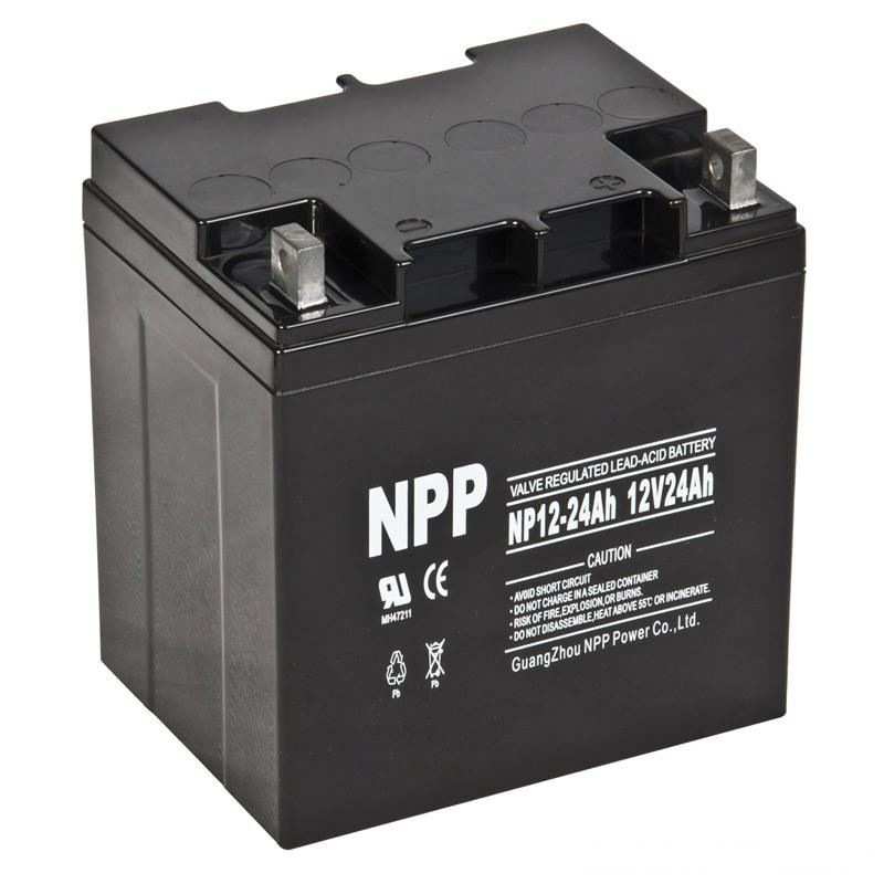 NPP耐普蓄电池NP12-24 12V24AH 童车配件 应急照明免维护蓄电池