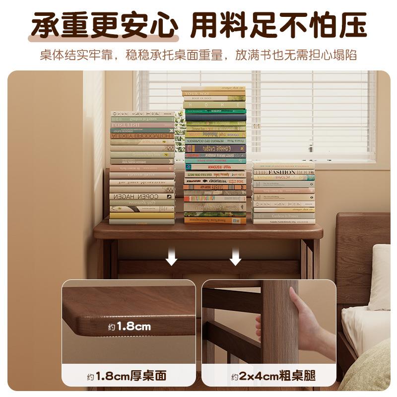 【折扣价】实木折叠书桌学生家用电脑桌卧室小户型学习桌床边写字