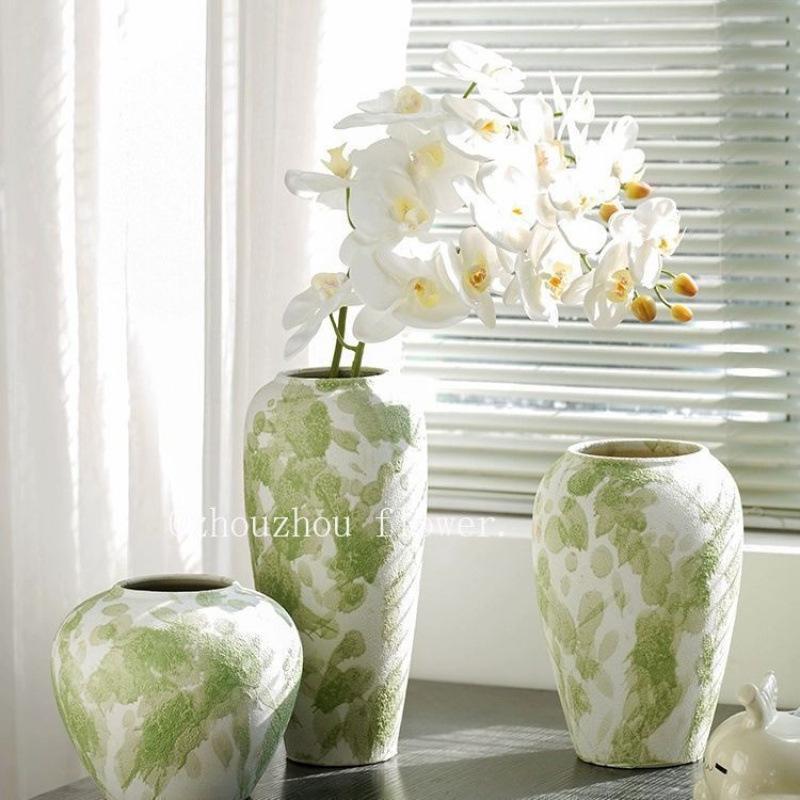 中式复古陶瓷花瓶摆件客厅玄关落地花瓶高颜值插花水养装饰品陶罐
