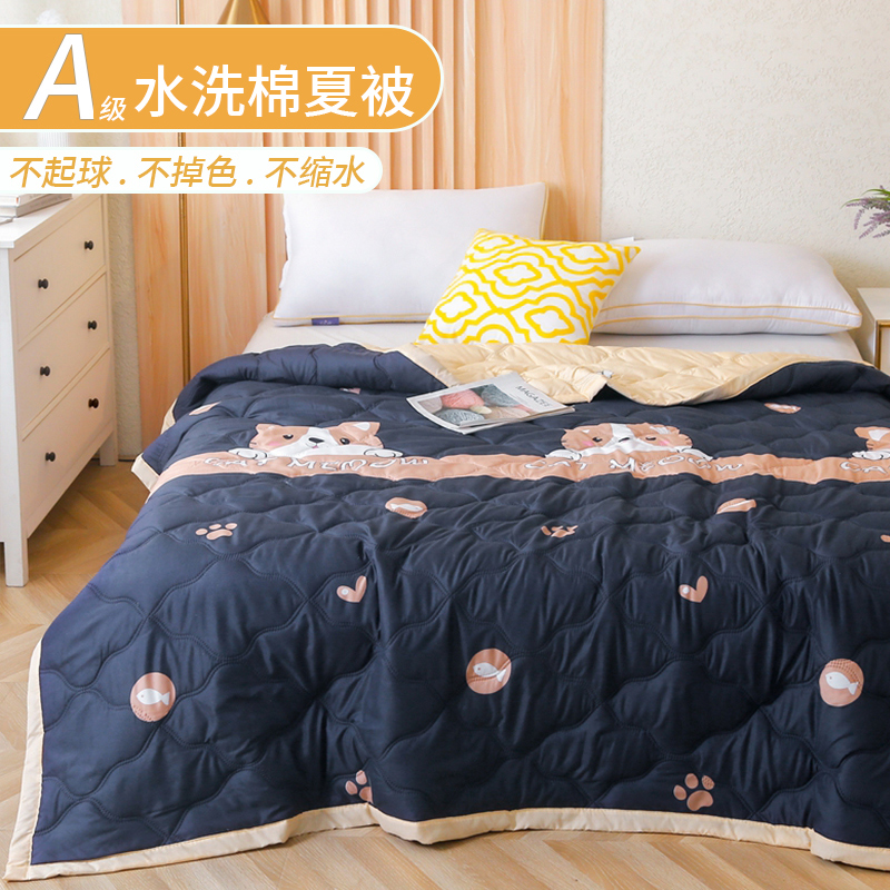空调被夏凉被夏季可机洗夏被x学生宿舍单人被子薄纯水洗棉被芯夏
